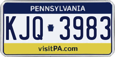 PA license plate KJQ3983