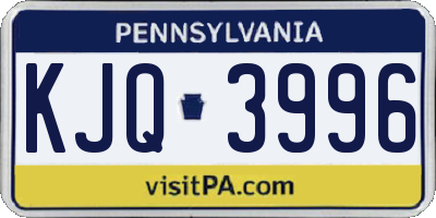 PA license plate KJQ3996