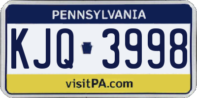 PA license plate KJQ3998
