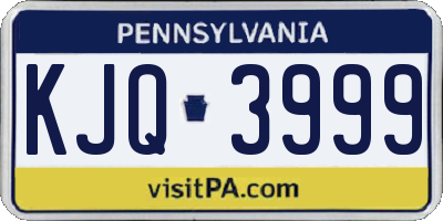 PA license plate KJQ3999