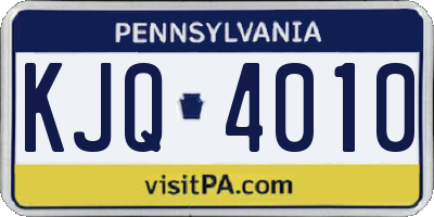 PA license plate KJQ4010