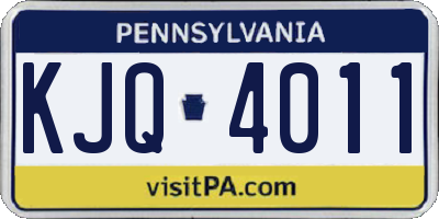 PA license plate KJQ4011