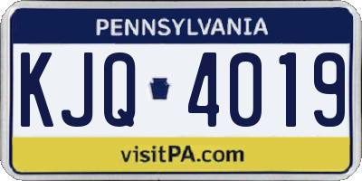 PA license plate KJQ4019