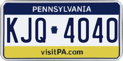 PA license plate KJQ4040