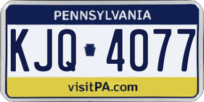 PA license plate KJQ4077