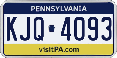 PA license plate KJQ4093