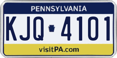 PA license plate KJQ4101