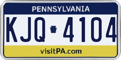 PA license plate KJQ4104