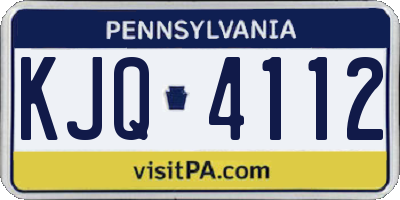 PA license plate KJQ4112