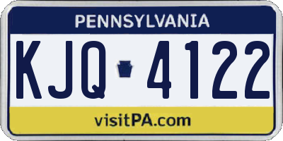 PA license plate KJQ4122