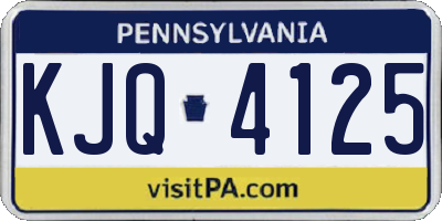 PA license plate KJQ4125
