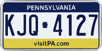 PA license plate KJQ4127