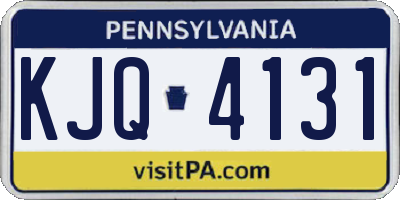 PA license plate KJQ4131