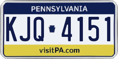 PA license plate KJQ4151