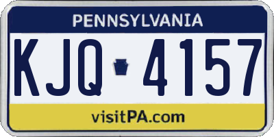 PA license plate KJQ4157