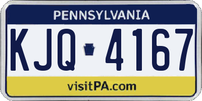 PA license plate KJQ4167