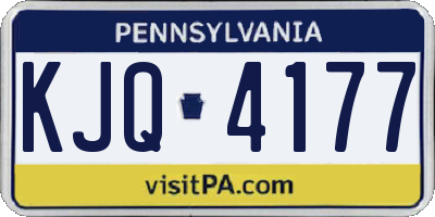 PA license plate KJQ4177