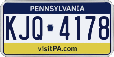 PA license plate KJQ4178