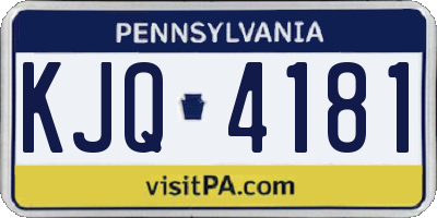 PA license plate KJQ4181