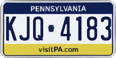 PA license plate KJQ4183