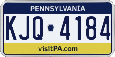 PA license plate KJQ4184