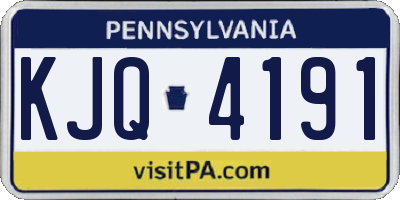 PA license plate KJQ4191
