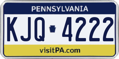 PA license plate KJQ4222