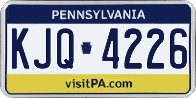 PA license plate KJQ4226