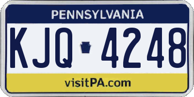 PA license plate KJQ4248