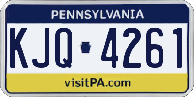 PA license plate KJQ4261