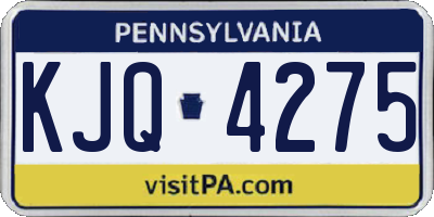 PA license plate KJQ4275