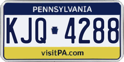 PA license plate KJQ4288