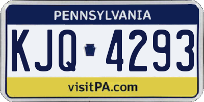 PA license plate KJQ4293