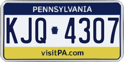 PA license plate KJQ4307