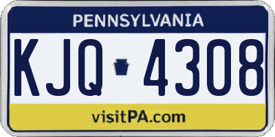 PA license plate KJQ4308