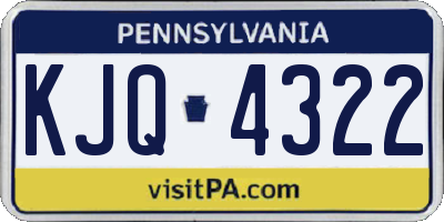 PA license plate KJQ4322
