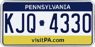 PA license plate KJQ4330