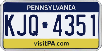 PA license plate KJQ4351