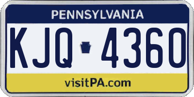 PA license plate KJQ4360