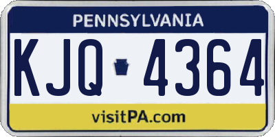 PA license plate KJQ4364