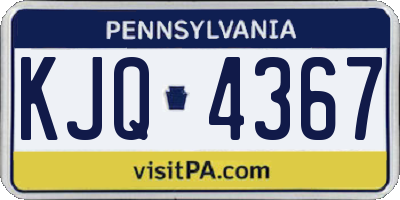 PA license plate KJQ4367
