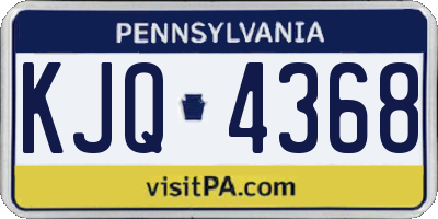 PA license plate KJQ4368