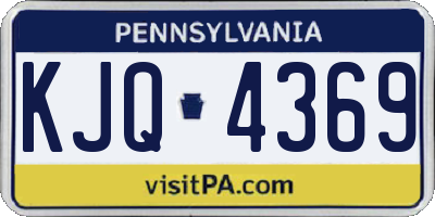 PA license plate KJQ4369
