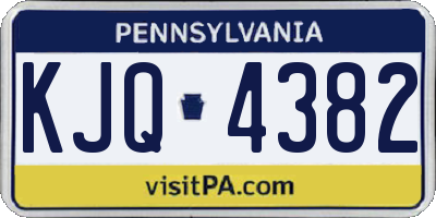 PA license plate KJQ4382