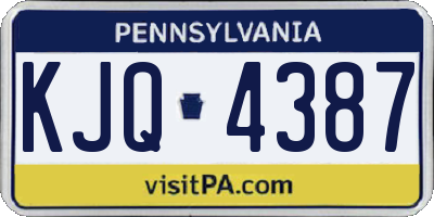 PA license plate KJQ4387