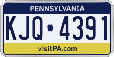 PA license plate KJQ4391