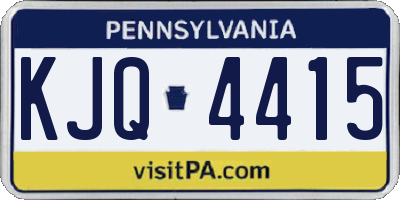 PA license plate KJQ4415