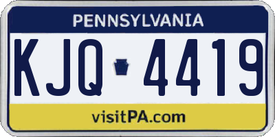 PA license plate KJQ4419