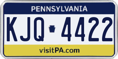 PA license plate KJQ4422
