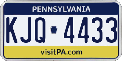 PA license plate KJQ4433